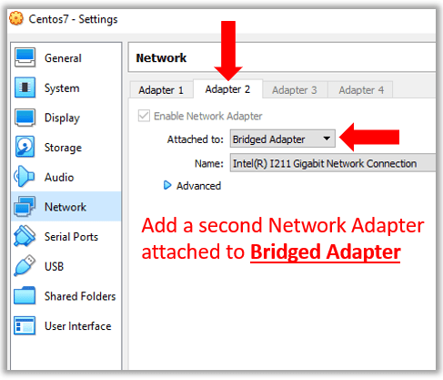 VirtualBox Centos 7 bridged network adapter xrdp