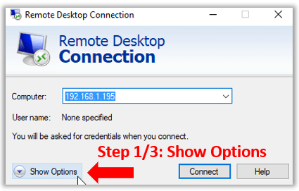 rdesktop two screens dual monitors windows 10 remote options